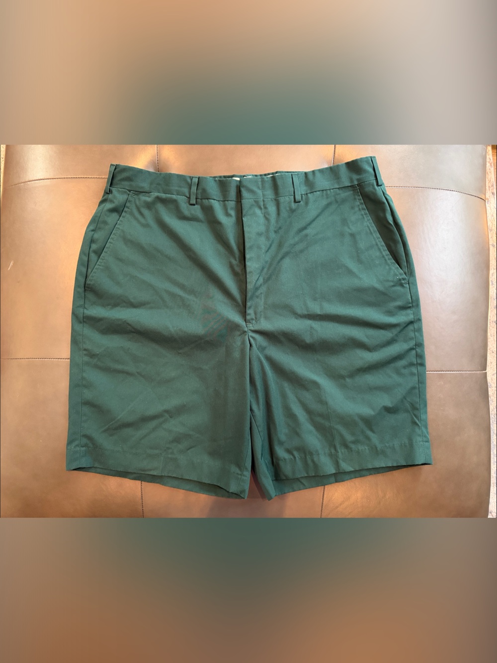 Brooks Brothers Forest Green Flat-Front Men's Shorts
